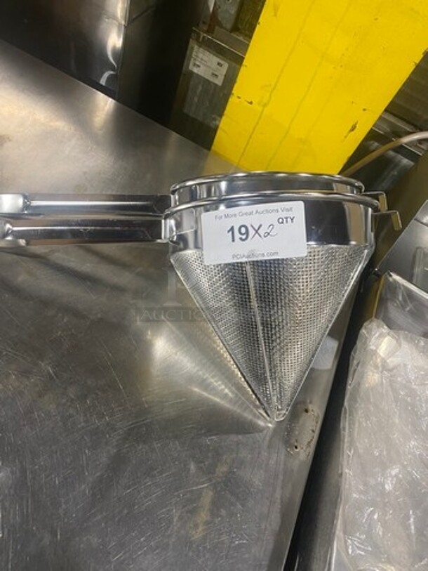 Winco Mesh Cone Strainers! 2x Your Bid! - Image 1 of 7