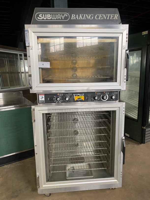 GREAT! Duke Stainless Steel Commercial Oven Proofer! With View Through Doors! With Metal Racks! On Casters! Working When Removed! Model: AHPO-618 SN:30JBJF0039 208V 60HZ 3 Phase