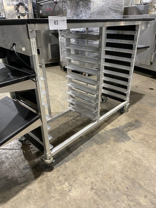 WOW! Commercial Custom-Made Prep Pan Rack! With Poly Top And Poly Shelves! On Casters! - Image 8 of 8