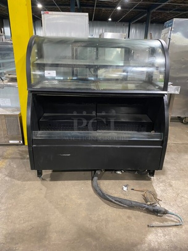 Structural Concepts Commercial Open Grab-N-Go Display Case Merchandiser! With Top Dry Display Case Merchandiser! With Rear Access Doors! NO COMPRESSOR! Model: SB57543631 SN: 597981EI133616 115V 60HZ 1 Phase