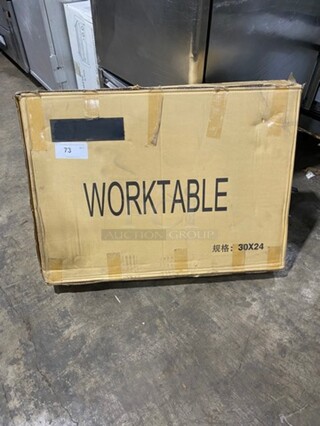 BRAND NEW! IN THE BOX! Solid Stainless Steel Work Top/ Prep Table! With Legs! ASSEMBLY NEEDED!
