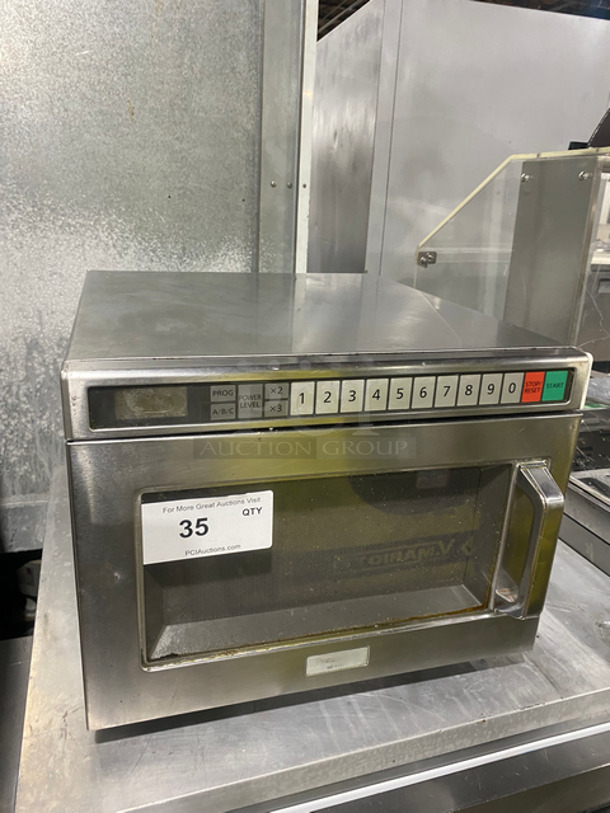 Panasonic Commercial Countertop Microwave Oven! All Stainless Steel! With View Through Door! Model: NE17521 SN: 6A96070294 208/230V 60HZ 1 Phase