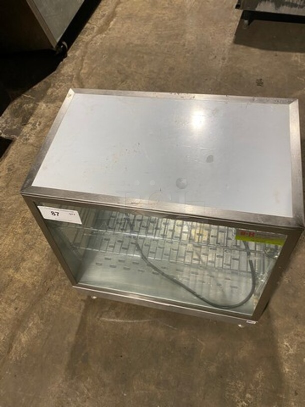 WOW! Like New! Late Model! Carib Commercial Countertop Electric Powered Heated Food Display Case/Patty Warmer! Glass All Around! With Rear Access! Stainless Steel Body! On Legs! Working When Removed! - Image 10 of 10