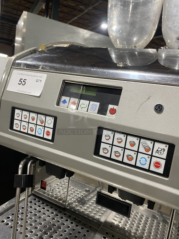 CMA Italy Commercial Countertop Espresso Machine! With Dual Coffee Bean Grinder! All Stainless Steel! Model: AK2AA SN:360152 220/230V - Image 6 of 9
