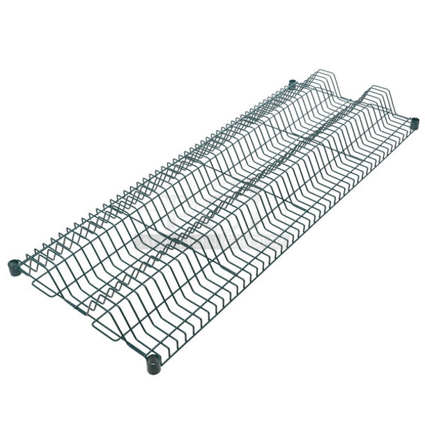 Box of 2 BRAND NEW SCRATCH AND DENT! Regency 460EG2460DR1 24" x 60" Green Epoxy Wire Drying Rack Shelf - 1 1/4" Slots - Image 1 of 3