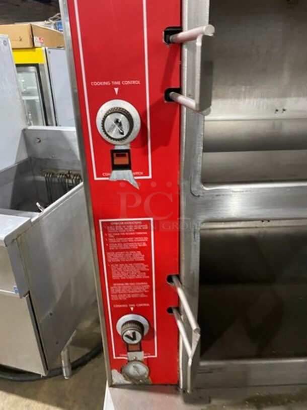 Vulcan Commercial Triple Deck Pressure Steam Cooker! All Stainless Steel! On Legs! Model: VHL3G SN: 271155958! 120V 60HZ 1 Phase!
 - Image 6 of 11