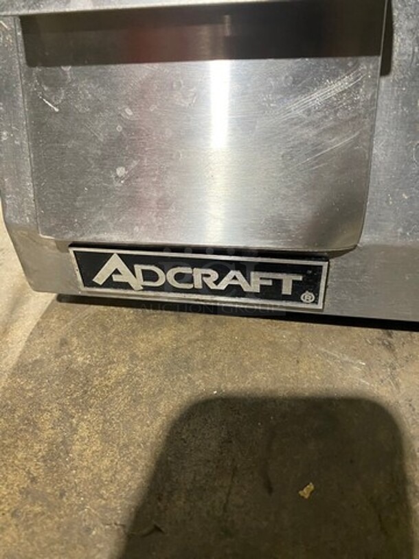 Sweet! Like New! Late Model! Adcraft Commercial Countertop Electric Powered Flat Griddle! With Back And Side Splashes! All Stainless Steel! Model: GRID16 SN: 17040100058 120V 1 Phase! Working When Removed!  - Image 8 of 9