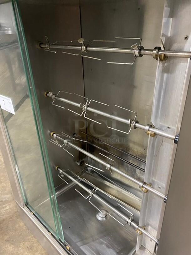 AMAIZING! Attias Commercial Countertop Rotisserie Machine! With View Through Door! Electric Powered! All Stainless Steel! Working When Removed! - Image 5 of 8