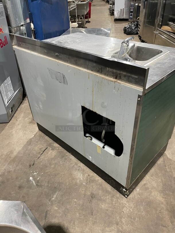 Duke Stainless Steel Commercial Counter w/ Bay and 2 Wood Pattern Doors! MODEL SUBPS-48-R M - Image 3 of 9
