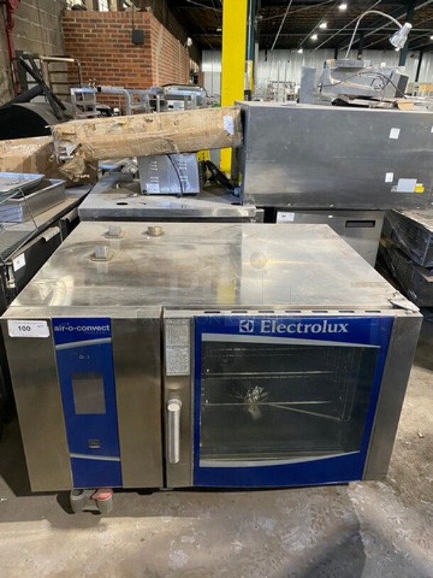 Electrolux Air-O-Convect Natural Gas Touch Line Combi Convection Oven! With View Through Door! Metal Oven Racks! All Stainless Steel! Model: AOS062GKP1 SN: 40510001