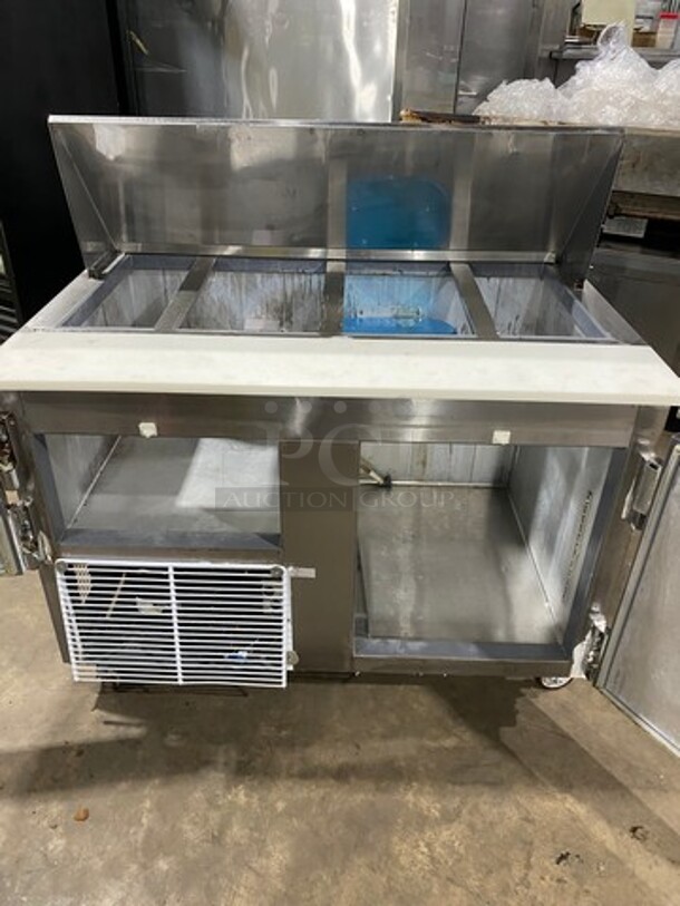 LEADER All Stainless Steel Sandwich/Salad Prep Table Cooler! Model LM48 S/C Serial PV10S1001E 115V/60Hz/ 1 Phase On Casters! - Image 5 of 9