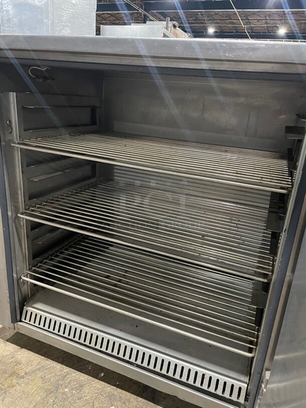 Victory Commercial 2 Door Reach In Freezer! All Stainless Steel! With Poly Coated Racks! 115V 1 Phase!  - Image 10 of 11