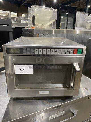 Panasonic Commercial Countertop Microwave Oven! All Stainless Steel! With View Through Door! Model: NE17521 SN: 6A96070294 208/230V 60HZ 1 Phase