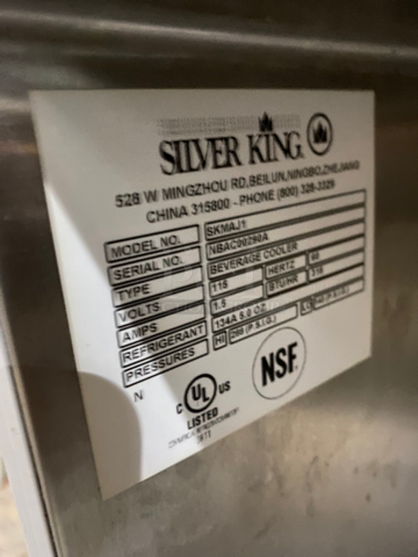 Silver King Commercial Countertop Refrigerated Milk Dispenser! Stainless Steel Body! Model: SKMAJ1 SN: NBAC00290A 115V 60HZ - Image 6 of 8