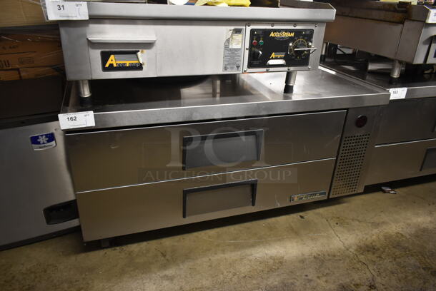 2014 True TRCB-52 Stainless Steel Commercial 2 Drawer Chef Base on Commercial Casters. 115 Volts, 1 Phase. Tested and Working!