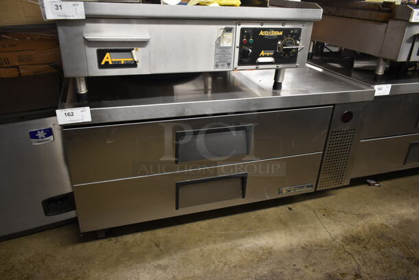 2014 True TRCB-52 Stainless Steel Commercial 2 Drawer Chef Base on Commercial Casters. 115 Volts, 1 Phase. Tested and Working! - Image 1 of 5