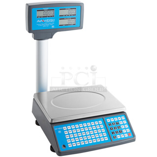 BRAND NEW SCRATCH AND DENT! AvaWeigh 334PCS60T Stainless Steel 60 lb. Digital Price Computing Scale with Tower. Tested and Working!