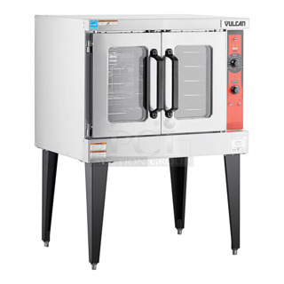 BRAND NEW SCRATCH AND DENT! Vulcan VC5GD-11D1Z Stainless Steel Commercial Full Size Convection Oven w/ View Through Doors, Metal Oven Racks and Thermostatic Controls. No Legs. Tested and Working!