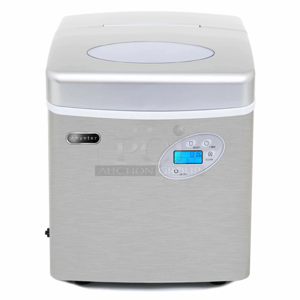BRAND NEW SCRATCH AND DENT! Whynter IMC-491DC Portable Ice Maker with 49lb Capacity Stainless Steel with Water Connection. 115 Volts, 1 Phase. Tested and Working! - Item #1114202