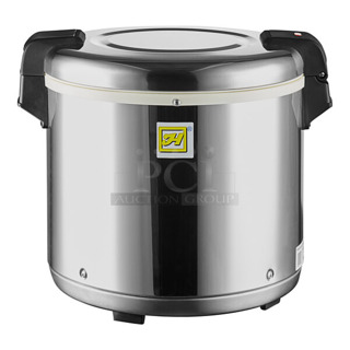 BRAND NEW SCRATCH AND DENT! Thunder Group SEJ22000 50 Cup Rice Warmer with Stainless Steel Finish. 120 Volts, 1 Phase. Tested and Working!