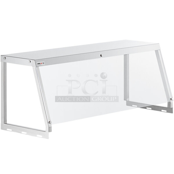 BRAND NEW SCRATCH AND DENT! ServIt 423ST3ASG Angled Sneeze Guard for 3-Pan Steam Tables - Image 1 of 3