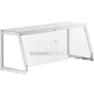 BRAND NEW SCRATCH AND DENT! ServIt 423ST3ASG Angled Sneeze Guard for 3-Pan Steam Tables