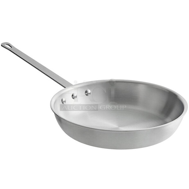 Box of 6 BRAND NEW SCRATCH AND DENT! Choice 407FRYPAN12 12" Aluminum Fry Pan - Image 1 of 3