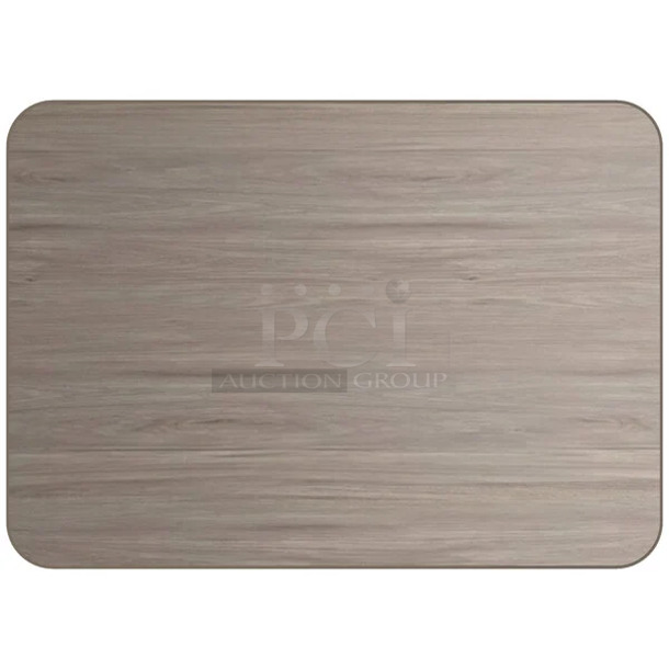 BRAND NEW SCRATCH AND DENT! 3493042TBA Lancaster Table & Seating 30" x 42" Rectangular Reversible White Birch / Ash Laminated Table Top. May Be Missing Pieces.  - Image 1 of 3