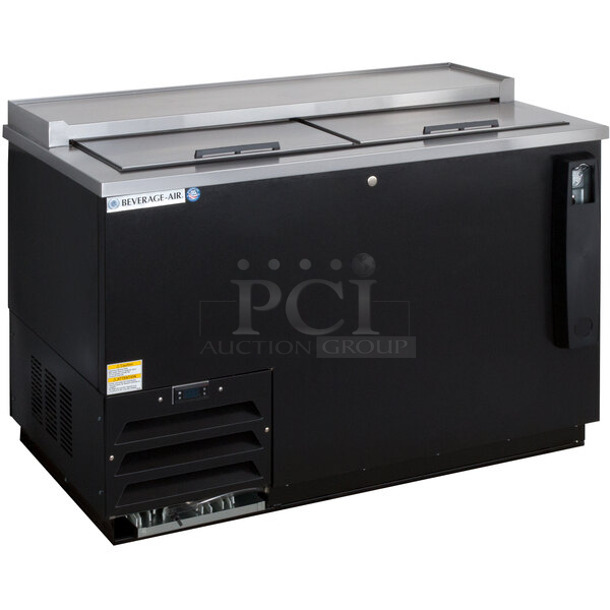 BRAND NEW SCRATCH AND DENT! Beverage Air DW49HC-B-29 50" Black Frosty Brew Deep Well Bottle Cooler. 115 Volts, 1 Phase. Tested and Working! - Image 1 of 8
