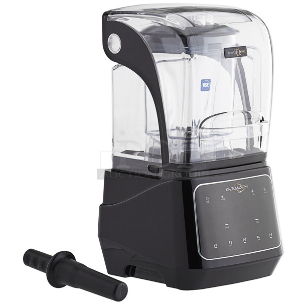 BRAND NEW SCRATCH AND DENT! AvaMix HBX1000 Apex 48 oz. 3 1/2 hp Programmable Commercial Blender with Touchpad and Sound Enclosure. 120 Volts, 1 Phase.  - Image 1 of 3