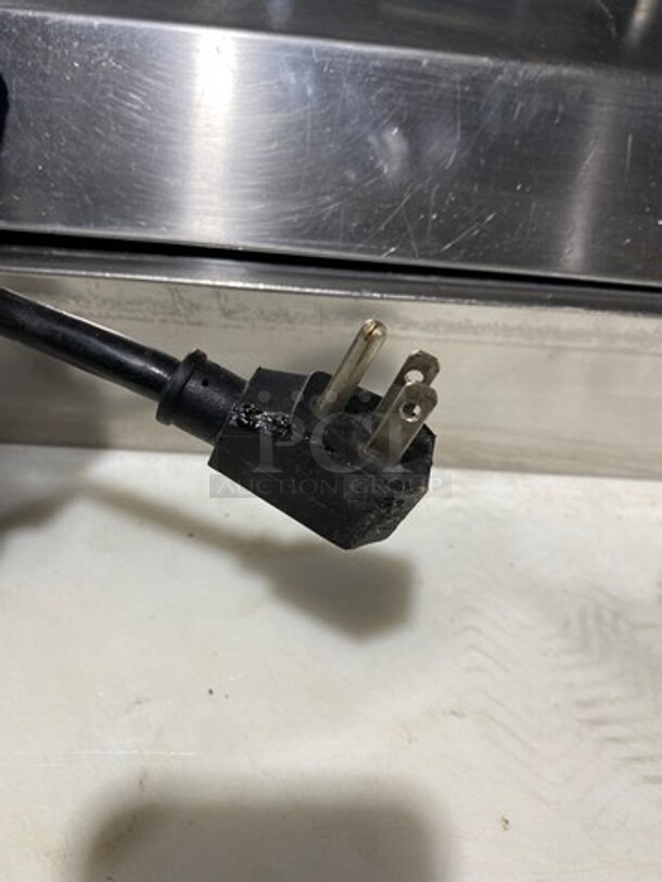 Nice! Turbo Air Commercial Refrigerated Pizza Prep Table! With Commercial Cutting Board! With Single Door Storage Space! Poly Coated Rack! All Stainless Steel! On Casters! Model: TPR44SD SN: TP4RA0100B 115V 60HZ 1 Phase! Working When Removed!  - Image 10 of 10