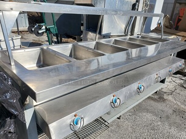 Duke (6)Bay Steam Table(Missing one knob). - Image 3 of 4