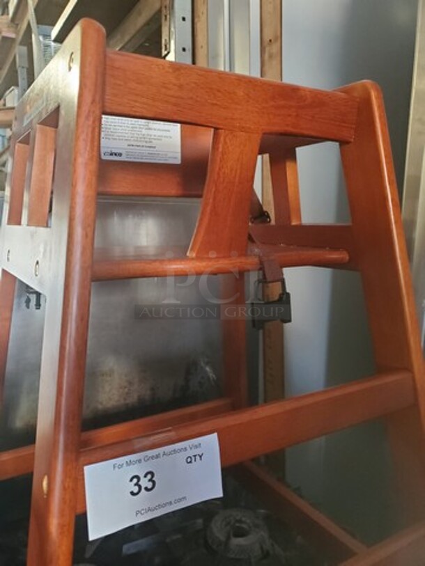 Wooden High Chair Like New! - Image 1 of 6