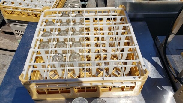 Lot of 15 Glasses and a 36-Compartment Glass Rack! - Image 2 of 2