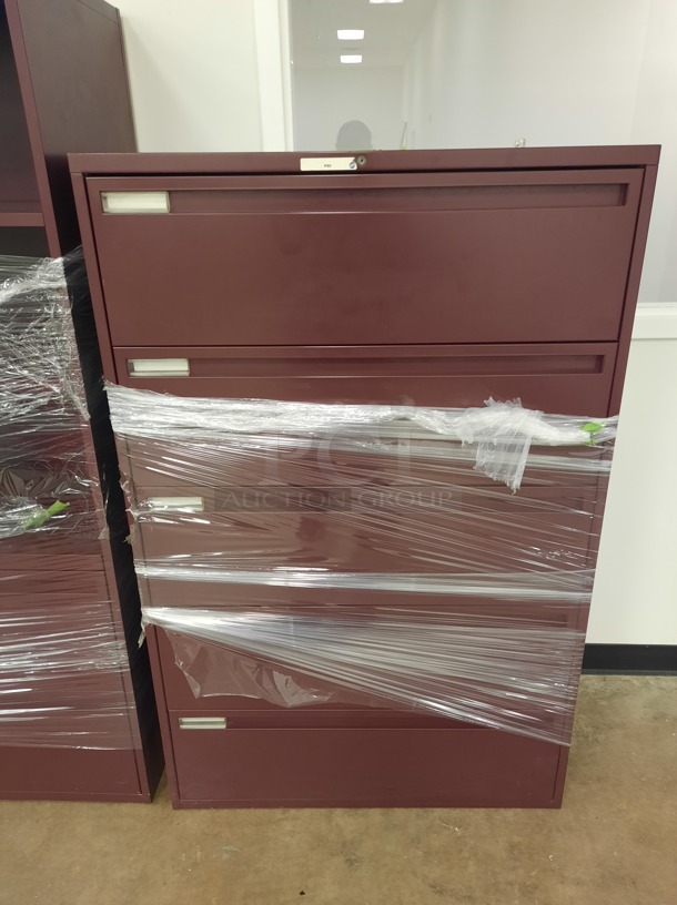 Metal Filing Cabinets With Shelves. Comes With Keys. 4 Times Your Bid! (Main Building)  - Image 5 of 6