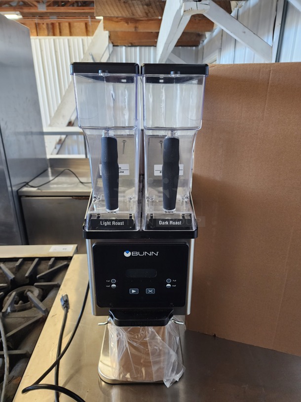 BRAND NEW IN BOX! 2019 Bunn MHG Stainless Steel Commercial Multi Hopper Coffee Bean Grinder. 120 Volts, 1 Phase. - Image 1 of 5