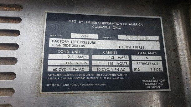 Wasserstrom Single Door Refrigerated Display! - Image 8 of 8