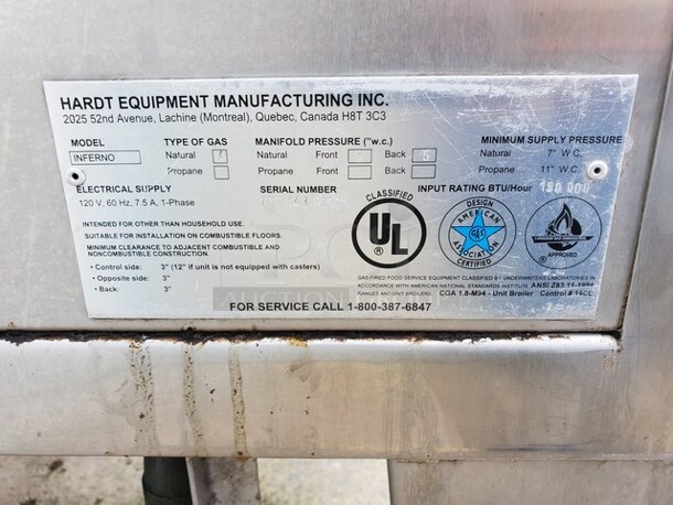 HARDT INFERNO NAT GAS COMMERCIAL ROTISSERIE OVEN|58"X38"X72"|Tested and Working! - Image 4 of 9