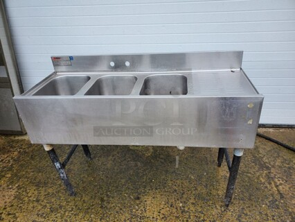 EAGLE 3 Compartment Bar Sink 48"X18"X30"