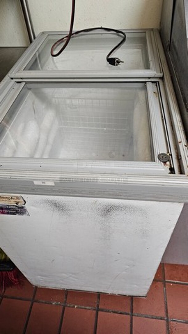 Glass Top Ice Cream Freezer - Image 1 of 3