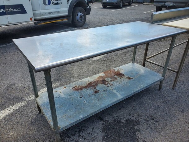 72" Stainless Steel Worktable W/ Undershelf 72X30X36 - Image 2 of 4