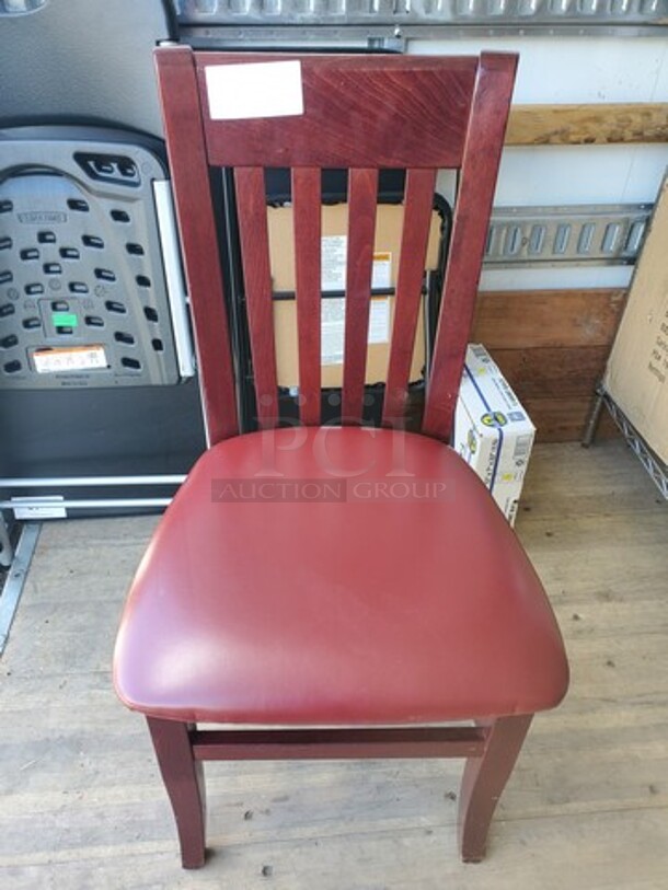 Lot of 6 Reddish/ Brown Chairs - Image 1 of 3