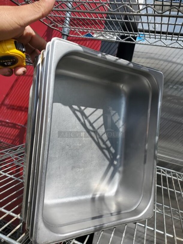 Lot of 5 Stainless Steel Food Pans *without lids* - Image 2 of 4