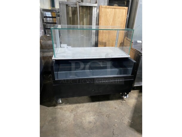 Wow! Structural Concepts Starbucks Style Refrigerated Open Grab-N-Go Display Case With Glass Enclosed Merchandiser Showcase On Top! Model SBZ5425DR! 220V 1 Phase!
 - Image 1 of 7
