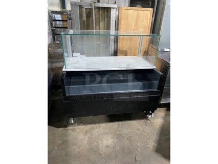 Wow! Structural Concepts Starbucks Style Refrigerated Open Grab-N-Go Display Case With Glass Enclosed Merchandiser Showcase On Top! Model SBZ5425DR! 220V 1 Phase!
