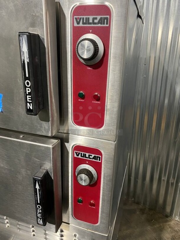 Vulcan Commercial Natural Gas Powered Dual Cabinet Steamer! All Stainless Steel! MODEL VSX24G  SN:271143126 120V 1PH - Image 8 of 11