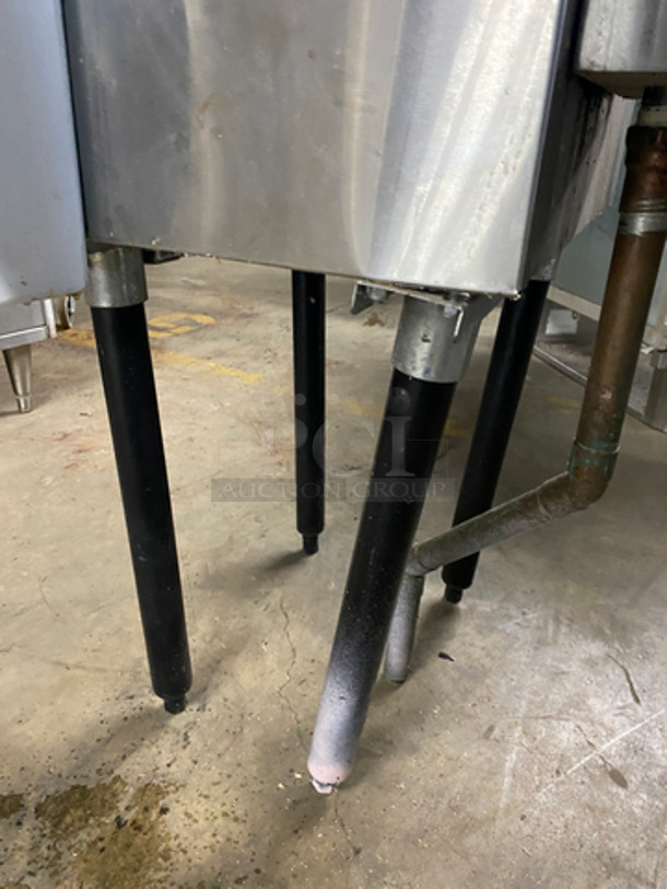 Commercial Under The Counter Hand Sink! With Back Splash! All Stainless Steel! On Legs! - Image 7 of 7