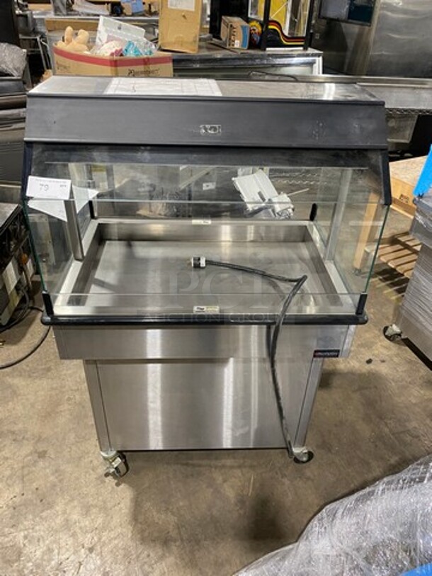 WOW! Royston Commercial Electric Powered Heated Food Display Case Merchandiser! With Sneeze Guard! All Stainless Steel! On Casters! Model: HIMHH1SS362555 SN: 02000072ROY 120V 60HZ 1 Phase - Image 1 of 9