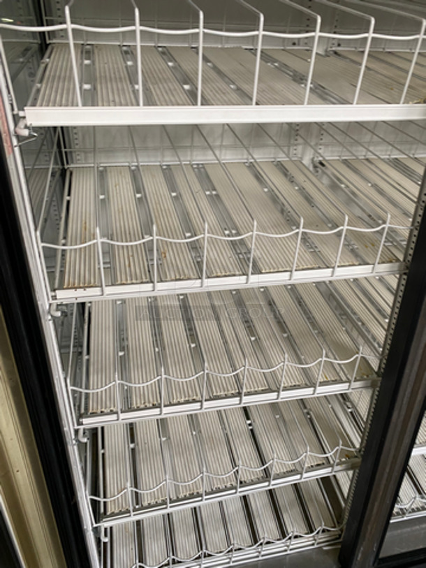 NICE! True Commercial 2 Door Reach In Cooler Merchandiser! With View Through Doors And Sides! With Beverage Racks! Model: GEM49 SN: 14438952 115V 60HZ 1 Phase - Image 6 of 8