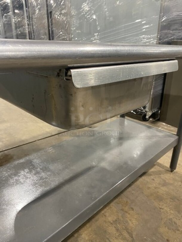 WOW! Solid Stainless Steel Work Top/ Prep Table! With Single Drawer! With Storage Space Underneath! On Legs! - Image 6 of 7